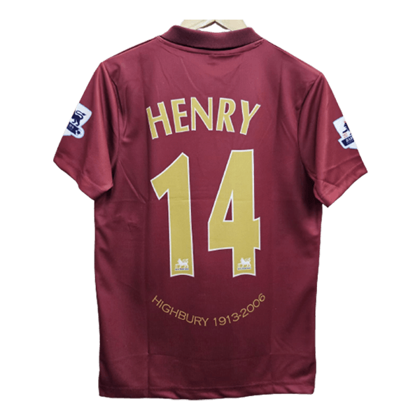 Arsenal Henry 2005-06 Embroidery Home Jersey  Retro Collection