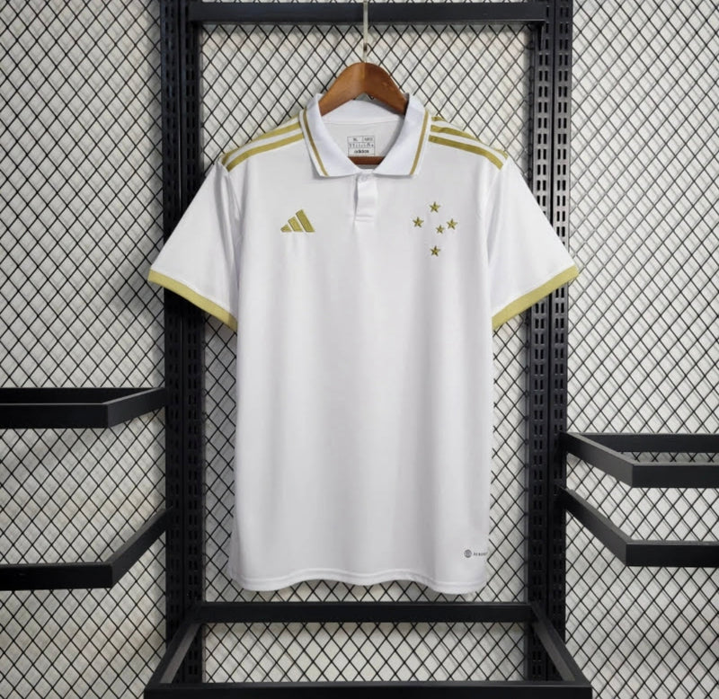 Cruzeiro Polo Branca e Dourado - Adidas