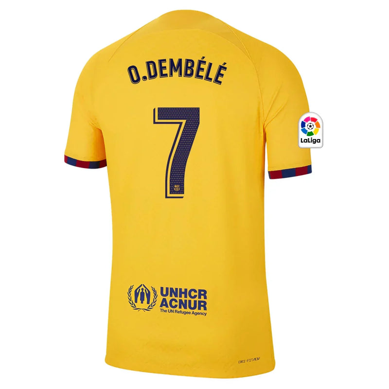 Ousmane Dembélé Barcelona 22/23 Player [Slim Fit] Senyera IV Fourth Jersey - Nike