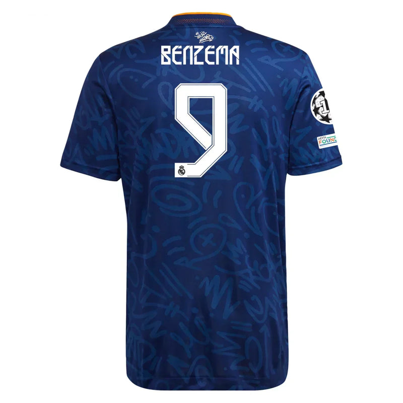 Karim Benzema Real Madrid 21/22 Player [Slim Fit] II Away Jersey - Adidas