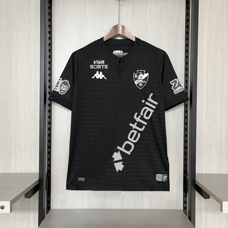 Vasco 24/25 Black Full Sponsor Jersey - Kappa